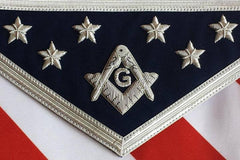 Masonic Regalia Hand Embroidered U.S Master Mason Apron with G logo