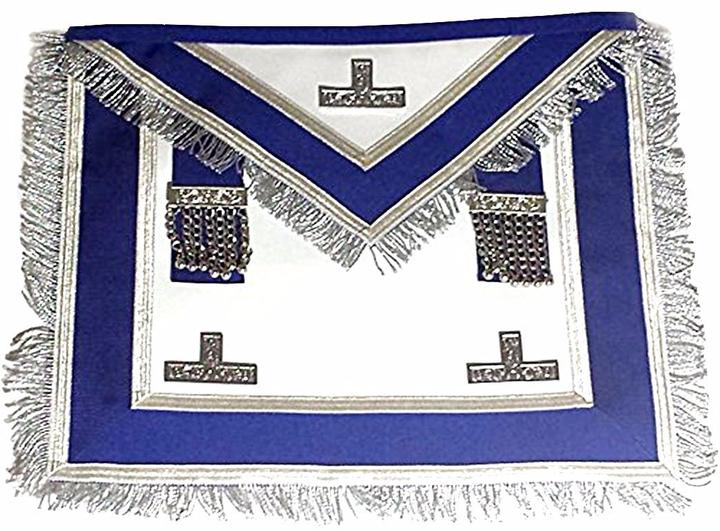 Centennial/Canadian MM/PM Worshipful Royal Blue Apron Silver Fringe