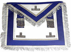 Centennial/Canadian MM/PM Worshipful Royal Blue Apron Silver Fringe