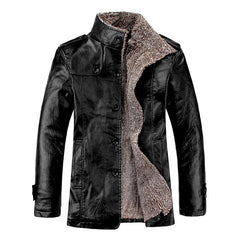 Men's casual leather jacket-Men's PU Leather Jacket-biker Lightweight Leather jacket