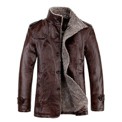 Men's casual leather jacket-Men's PU Leather Jacket-biker Lightweight Leather jacket