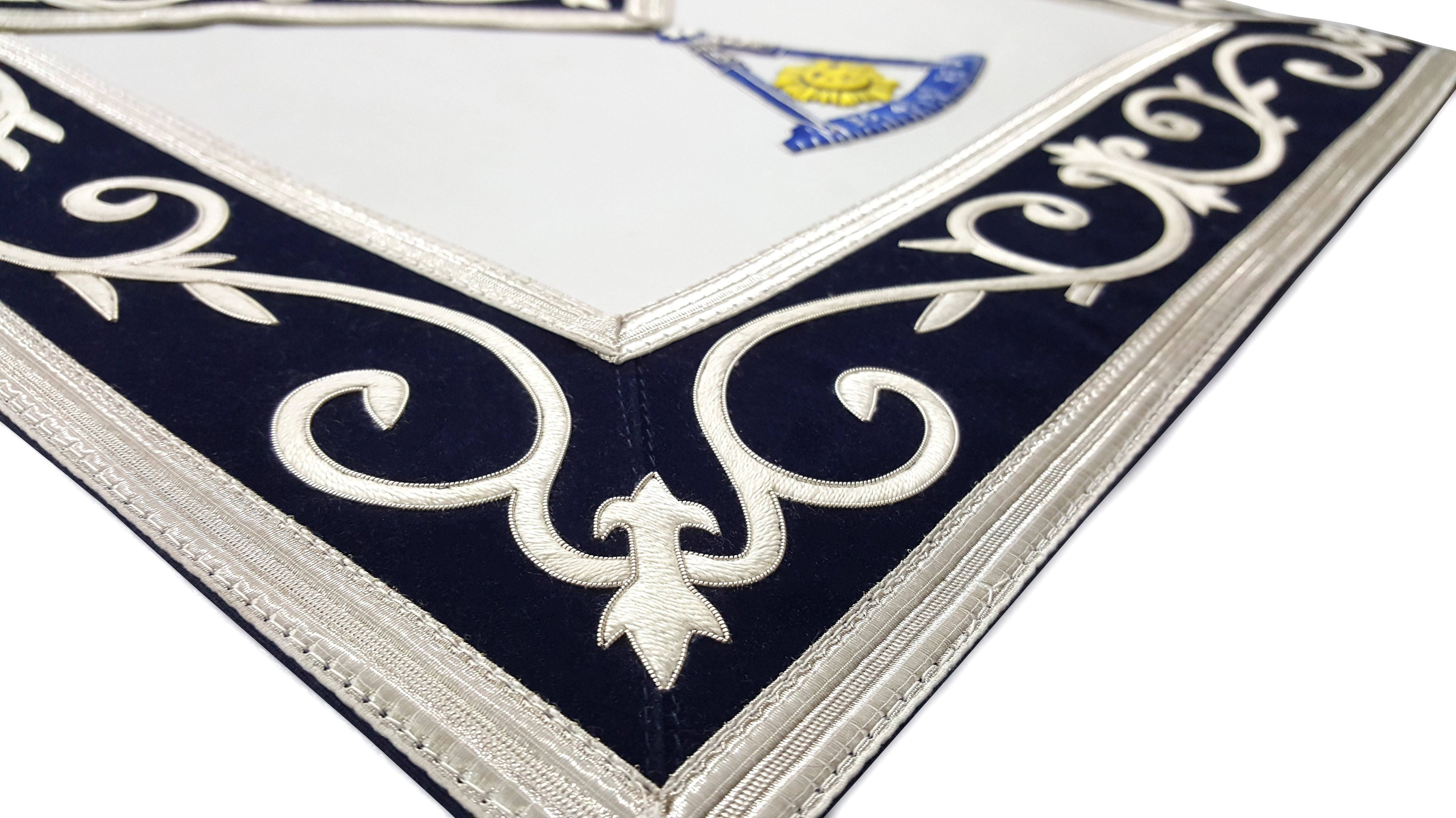 Past Master Blue Lodge California Regulation Apron - Silk Threaded