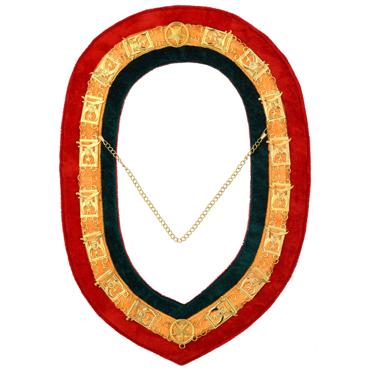 Shriners Chain Collar - Tricolor Backing