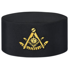 Past Master Blue Lodge California Regulation Crown Cap - Black & Gold