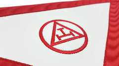 Captain Royal Arch Chapter Officer Apron - Red Machine Embroidery