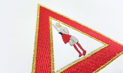 Captain of Host Royal Arch Chapter Officer Apron - Red Machine Embroidery