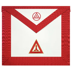 King Royal Arch Chapter Officer Apron - Red Machine Embroidery