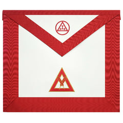 Secretary Royal Arch Chapter Officer Apron - Red Machine Embroidery