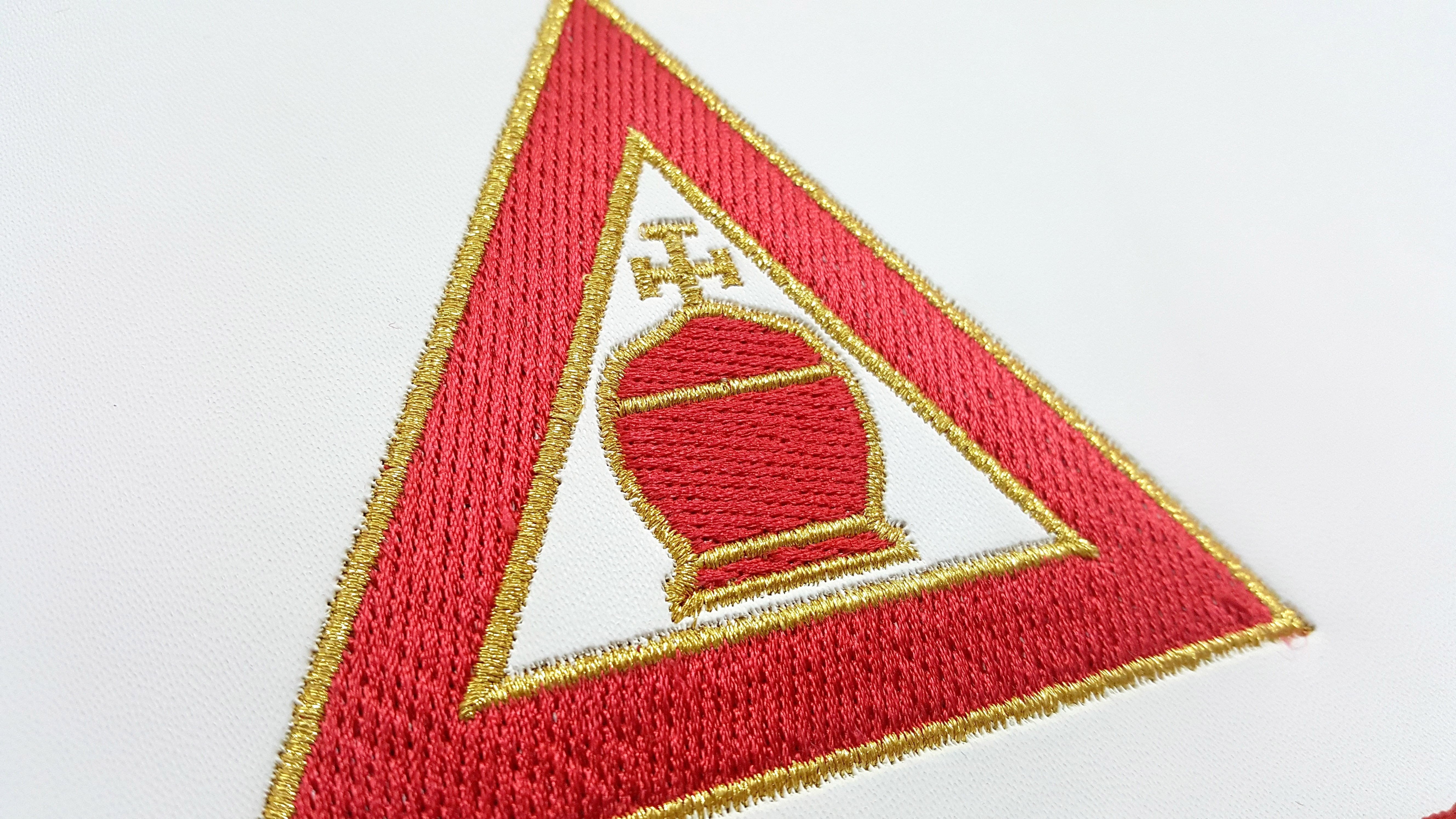 High Priest Royal Arch Chapter Officer Apron - Red Machine Embroidery