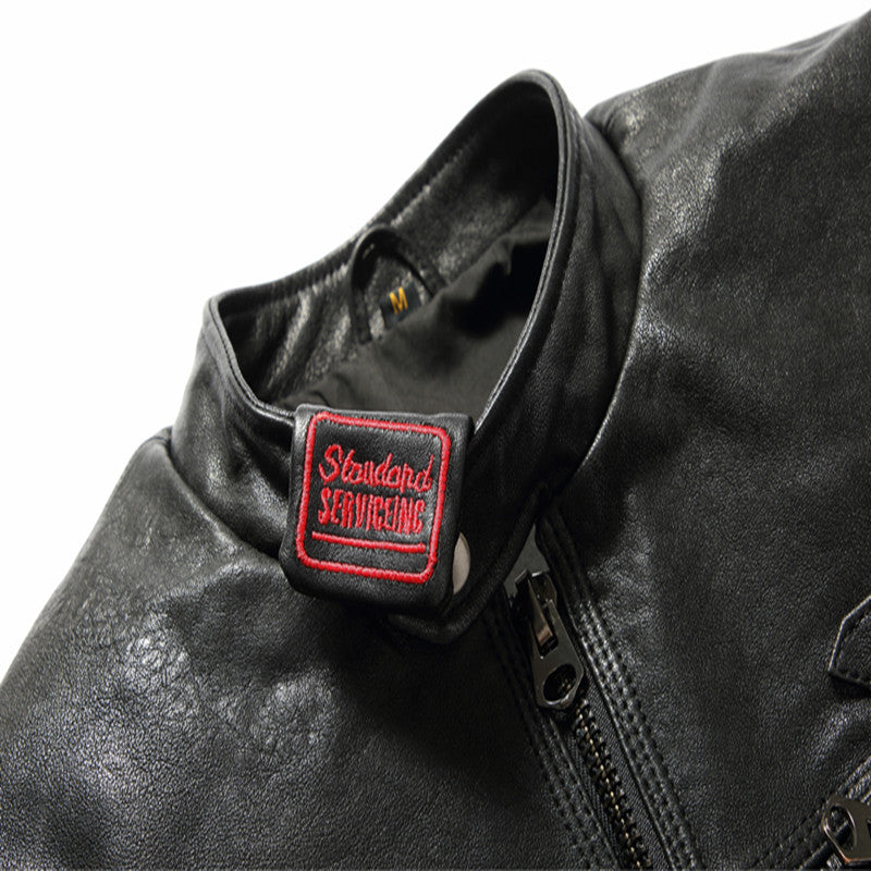 Leather  jacket men's short leather jacket-Leather jacket for mens