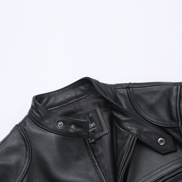 PU leather men's casual Jacket-Leather jacket for mens