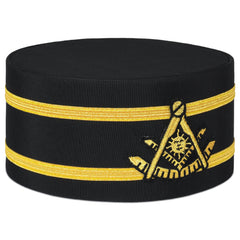 Past Master Blue Lodge California Regulation Crown Cap - Double Gold Braid