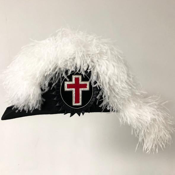 Knights Templar Line Officer Sir Knight Chapeau - Flat Body