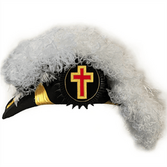 Eminent Commander Knights Templar Commandery Chapeau - All White Plumes