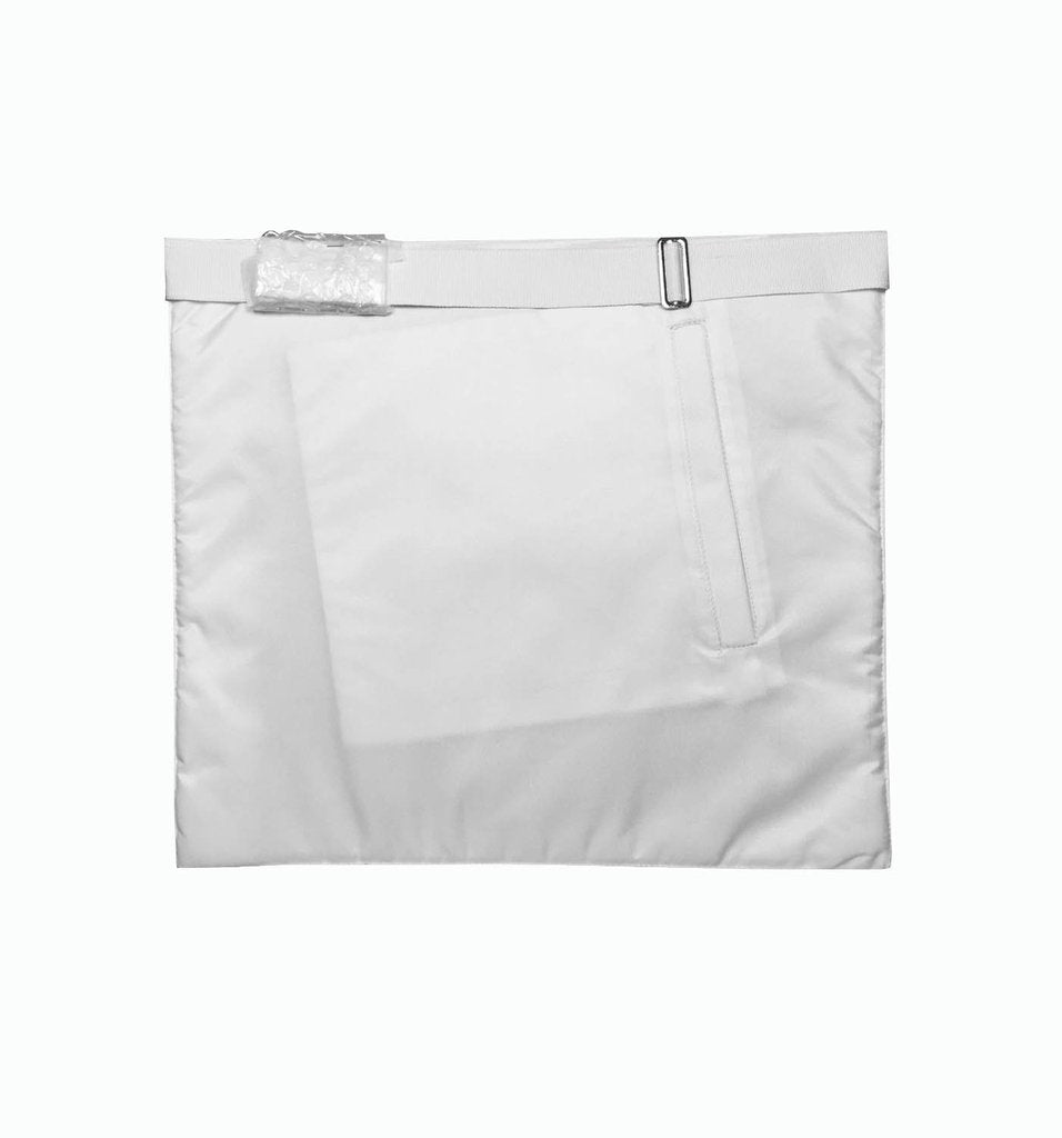 Past Master Apron - Hand Embroidered Tools White Apron