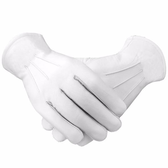 Masonic Soft Leather Gloves Plain