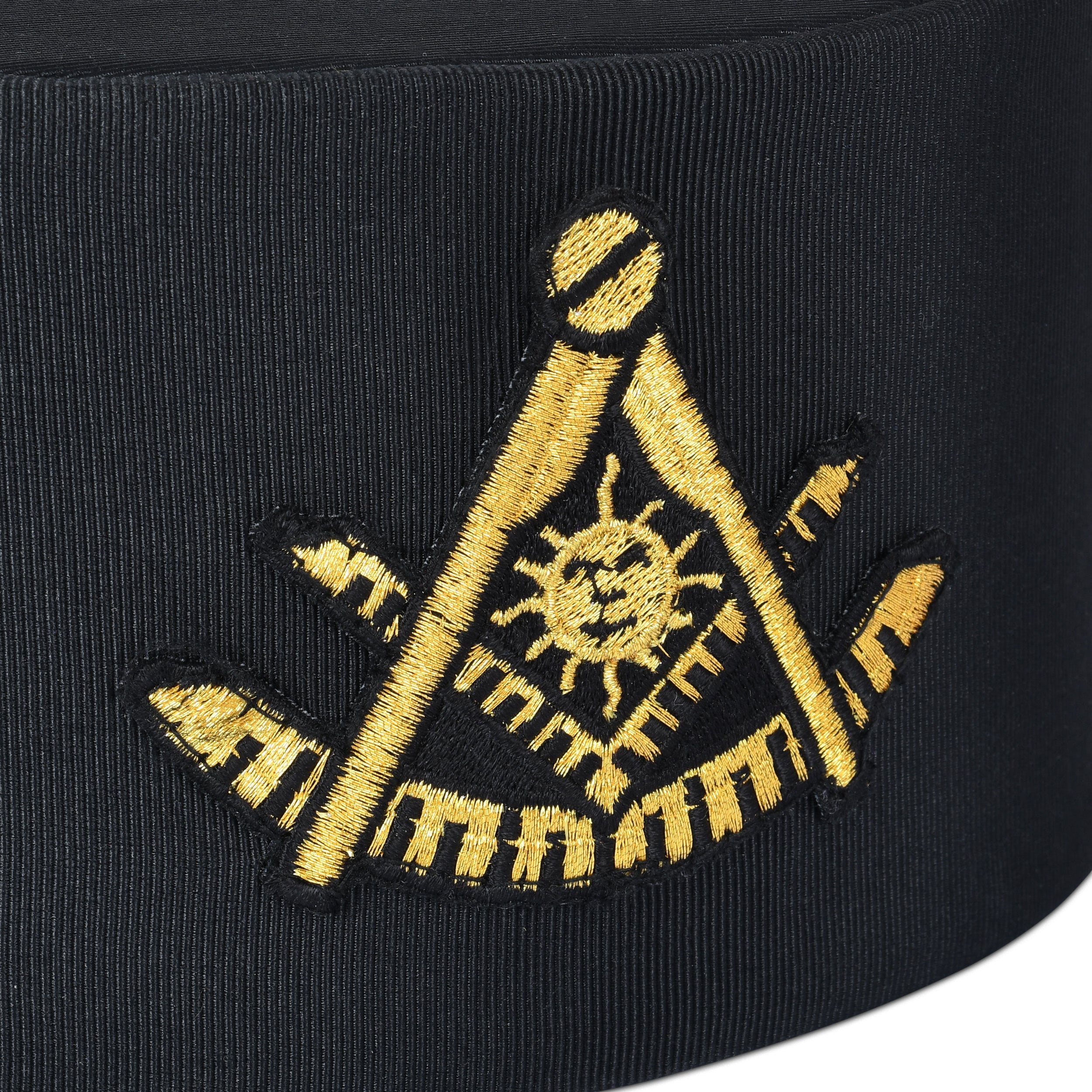 Past Master Blue Lodge California Regulation Crown Cap - Black & Gold