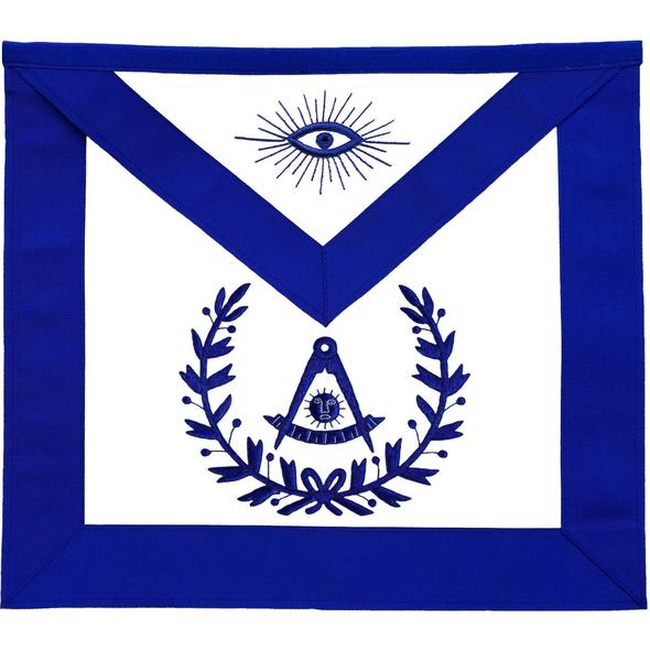 Masonic Past Master Apron With Wreath Blue