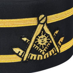 Past Master Blue Lodge California Regulation Crown Cap - Double Gold Braid