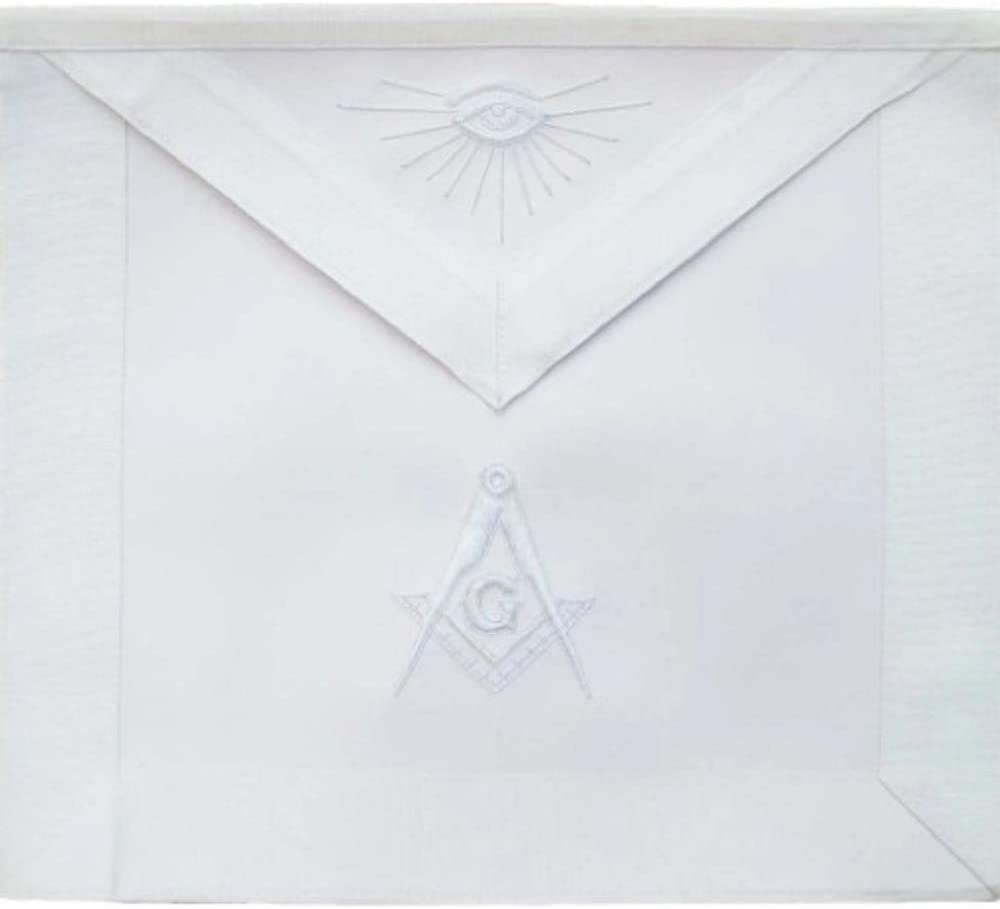 Masonic Master Mason Apron All White