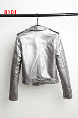 Punk style leather motorcycle Jacket-biker leather jacket-PU Leather jacket