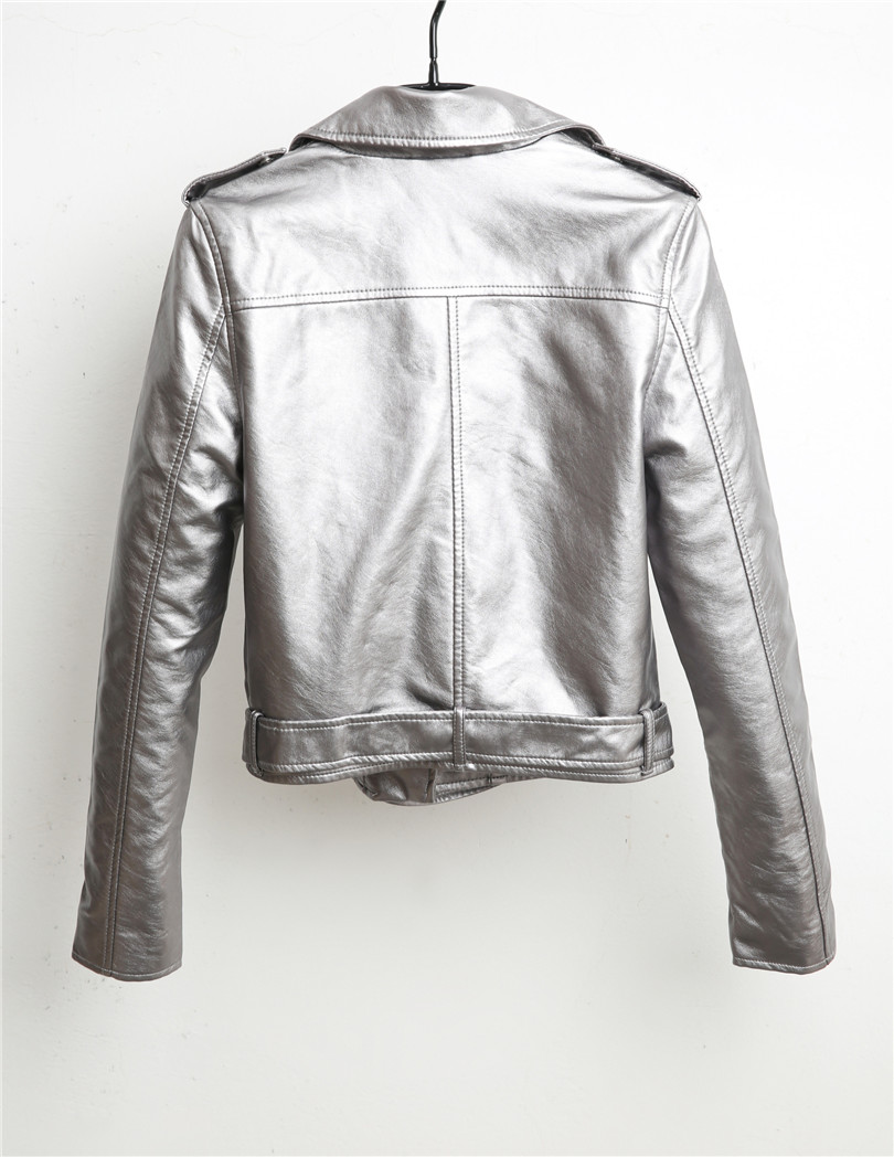 Punk style leather motorcycle Jacket-biker leather jacket-PU Leather jacket