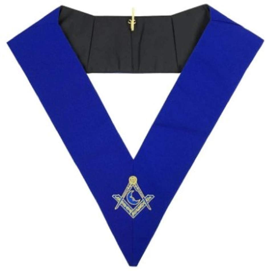 Blue Lodge Officers Collar Set of 12 Machine Embroidery Collars