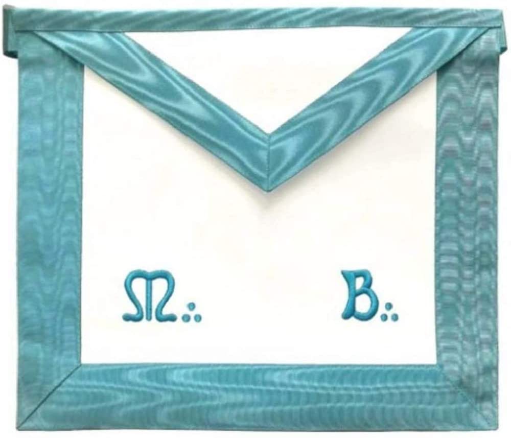 Master Mason French Rite/Modern Rite Lambskin Apron - Sky Blue