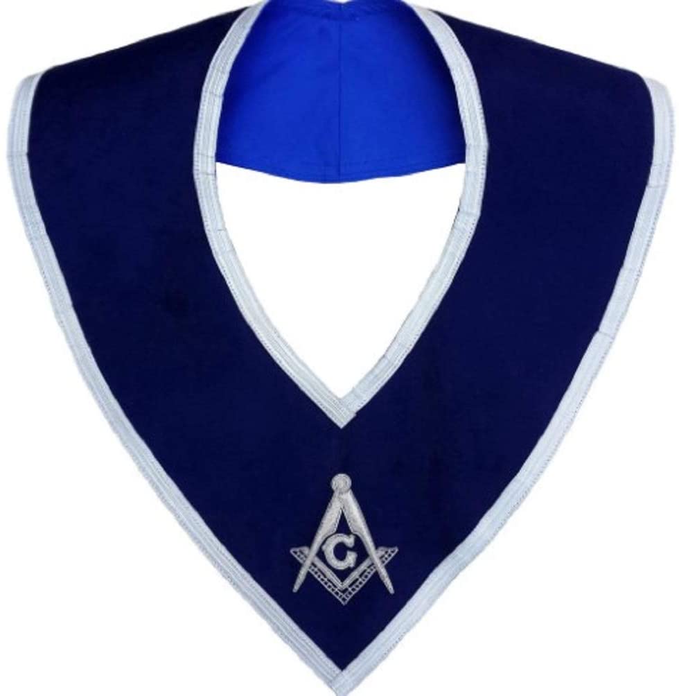 Masonic Master Mason Collar Blue Velvet Hand Embroidered