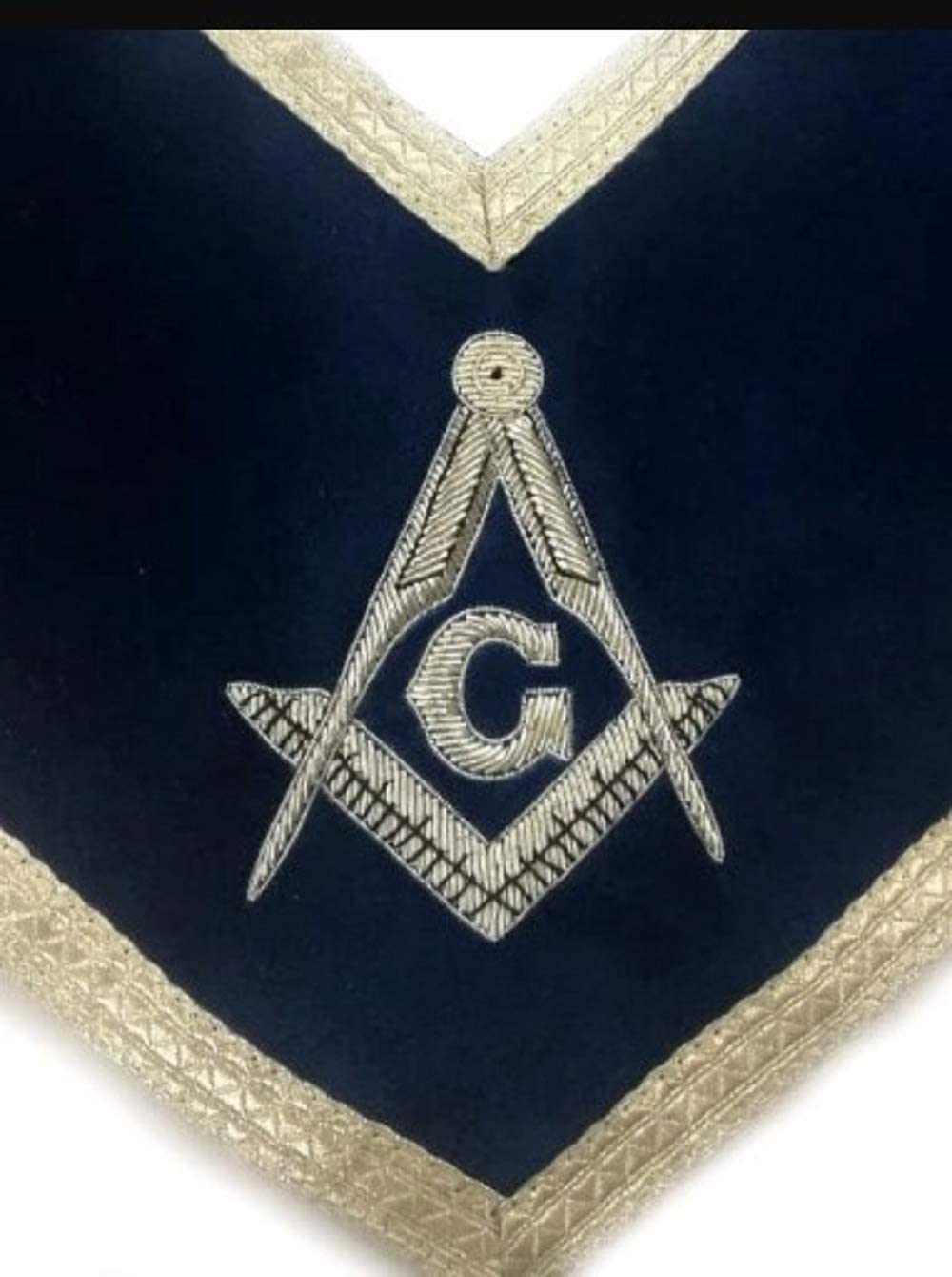 Masonic Master Mason Collar Blue Velvet Hand Embroidered