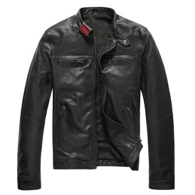 Leather  jacket men's short leather jacket-Leather jacket for mens