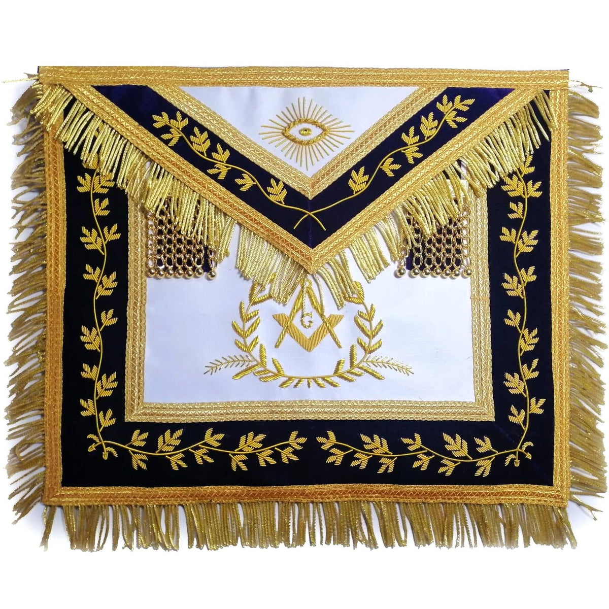 Grand Master Blue Lodge Apron - Bullion Hand Embroidery