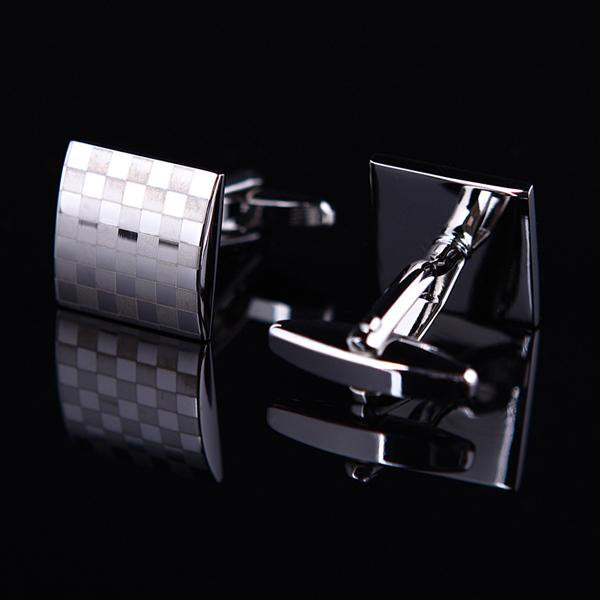 Men's Cufflink-Pair Checkerboard Pattern links-Cufflinks for Mens