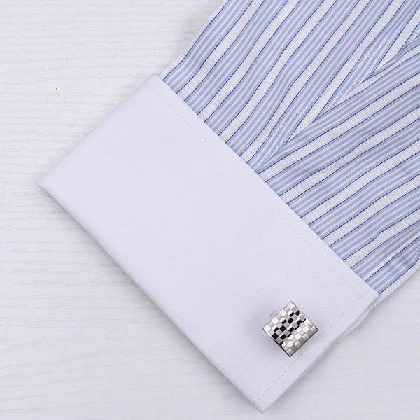 Men's Cufflink-Pair Checkerboard Pattern links-Cufflinks for Mens