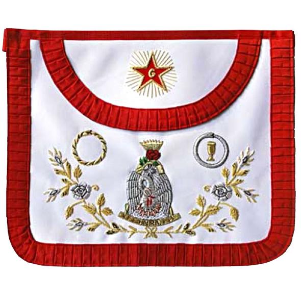 Masonic Scottish Rite AASR Round Satin apron 18th degree