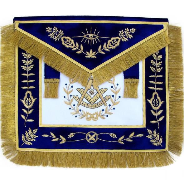 Masonic Grand Lodge Past Master Apron Hand Embroidered Bullion