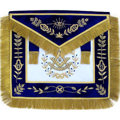 Masonic Grand Lodge Past Master Apron Hand Embroidered Bullion