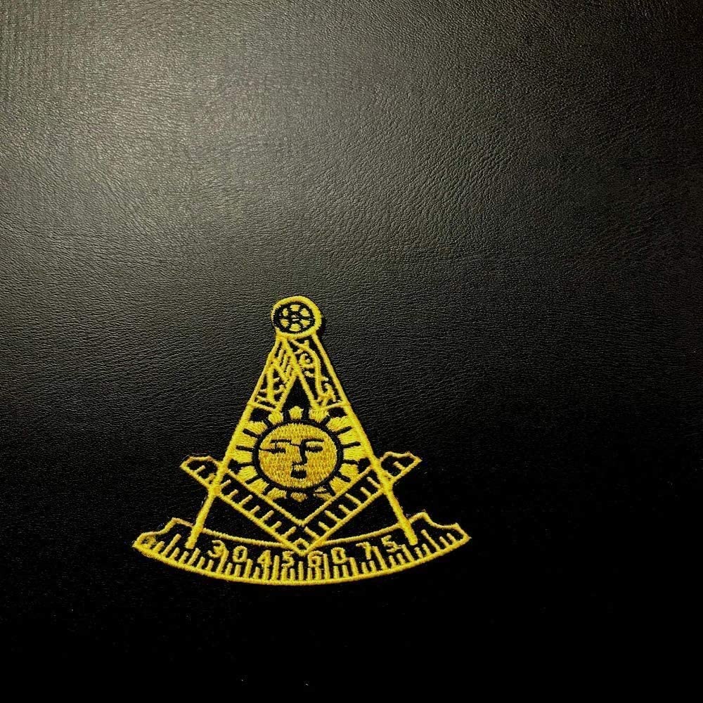 Masonic Regalia MM/WM and Provincial Past Master Apron Briefcase with Yellow Embroidery