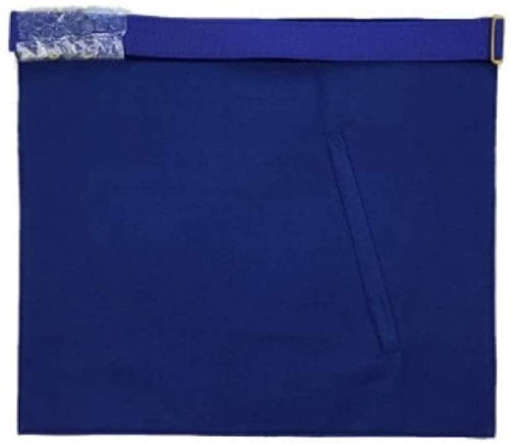 Masonic Past Master Hand Embroidered Apron Gold Embroidery Blue Velvet