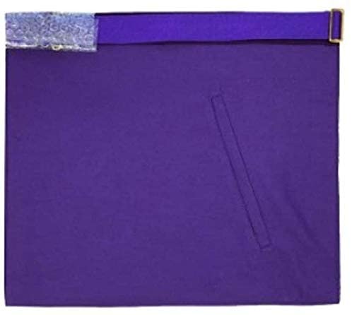 Masonic Past Master Hand Embroidered Apron Gold Embroidery Purple Velvet