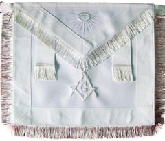 Masonic Master Mason Apron All White With Fringe