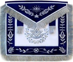 Masonic Blue Past Master Apron Bullion Hand Embroidered Vine Work