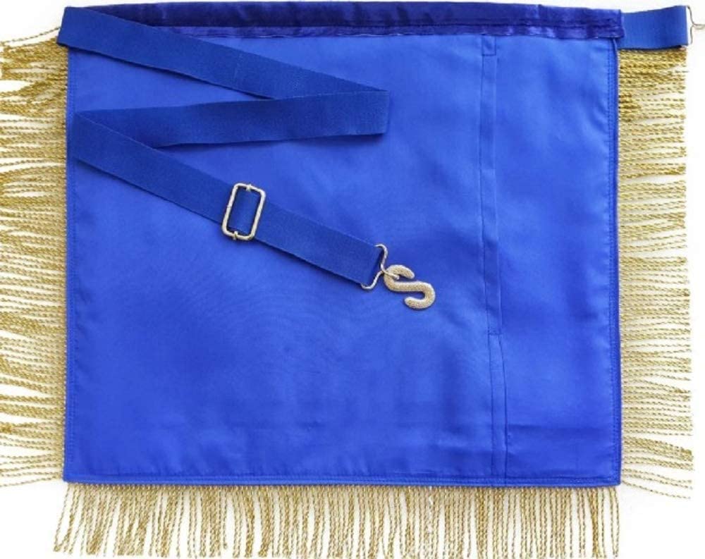 Masonic Past Master Apron Blue Bullion Hand Embroidered