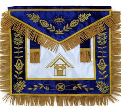 Masonic Past Master Apron Blue Bullion Hand Embroidered