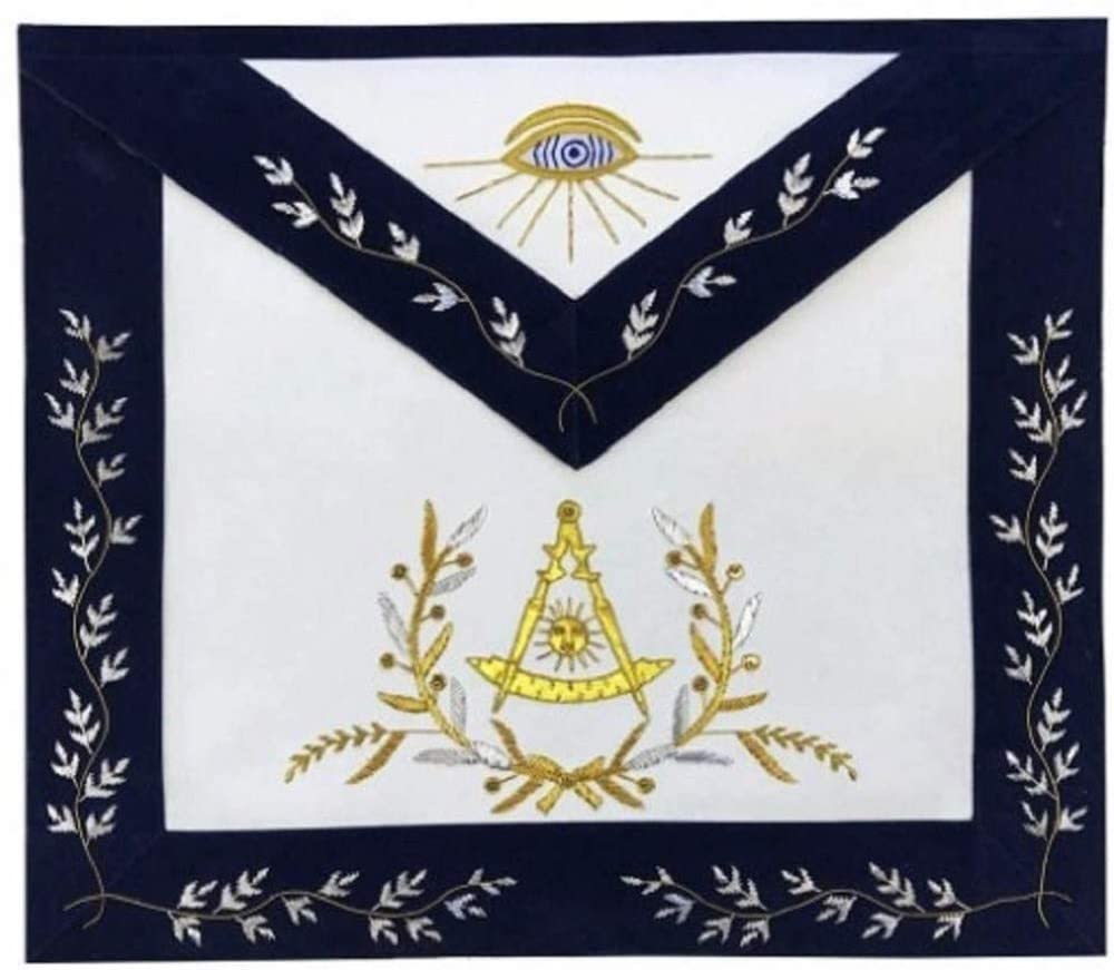 Masonic Grand Lodge Past Master Apron Gold Hand Embroidery Apron