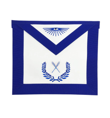 Secretary Blue Lodge Officer Apron - Royal Blue with Wreath