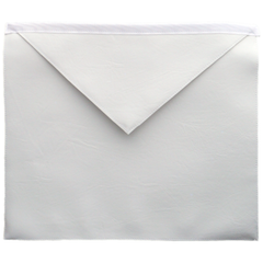 Masonic Regalia craft entered Apron white, good quality Imitation leather