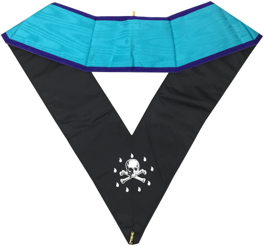 Masonic Memphis Misraim Worshipful Master Hand Embroidered Collar