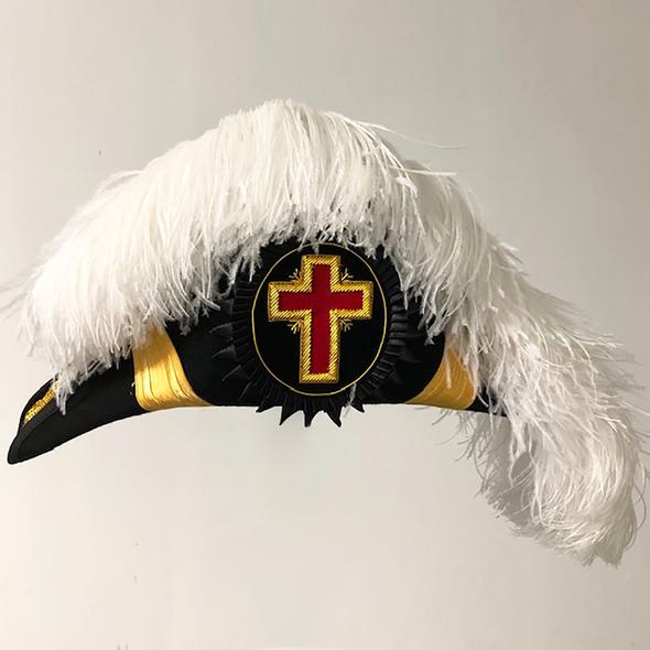 Knights Templar Past/Grand Commander Chapeau - DELUXE Fur Felt