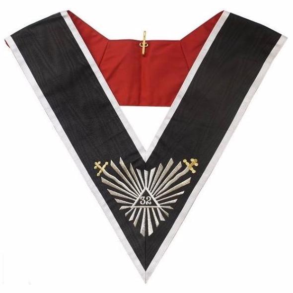 Masonic collar - AASR - 32rd degree - Great glory + glaives flamboyants